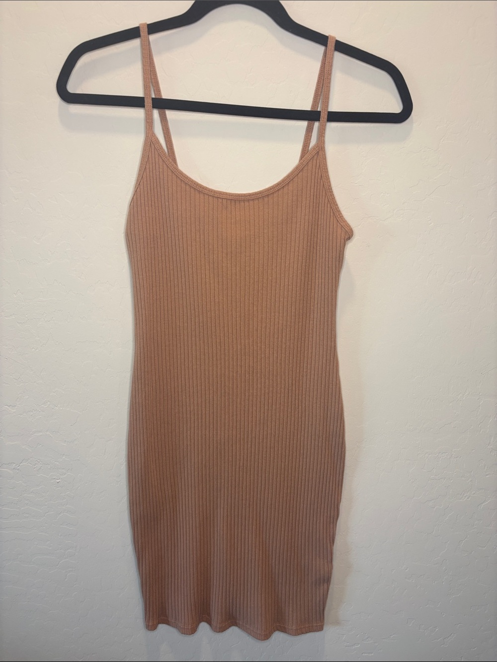 wild fable Ribbed Tan Mini Dress